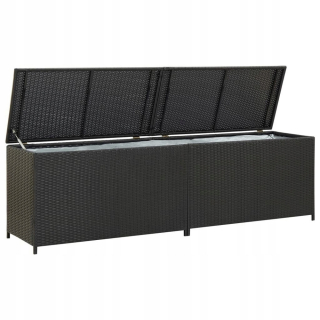 Záhradný box- Vidaxl Garden prevodovka z Poliratanu, 200 x 50 x
