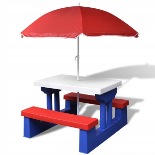Záhradný stôl, stolík - Biely záhradný stôl, 126x76x72cm plast