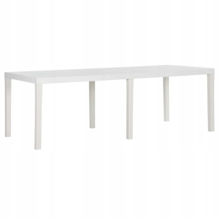 Vidaxl Garden Table, 220x90x72 cm, pp, biely