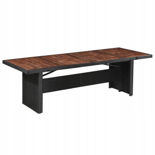 Záhradný stôl, stolík - Vidaxl Garden Table, 240x90x74 cm, Rattan PE a Li