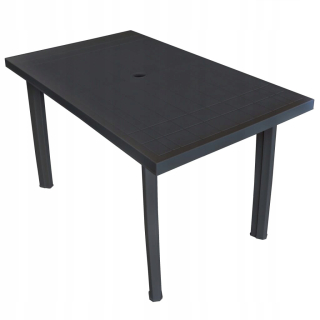 Záhradný stôl, stolík - Vidaxl Garden, antracitová tabuľka, 126 x 76 x 72 ° C