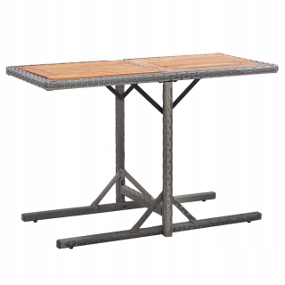 Záhradný stôl, stolík - Vidaxl Garden, Anthracite, Rattan PE a lítium