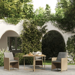 Záhradný stôl, stolík - Vidaxl Garden, Beige, 109x107x74 cm, Polir