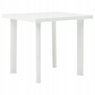 Záhradný stôl, stolík - Vidaxl záhradný stôl, biely, 80 x 75 x 72 cm, PLAS