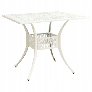 Záhradný stôl, stolík - Vidaxl Garden Table, White, 90x90x73 cm, obsadenie