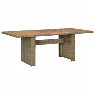 Záhradný stôl, stolík - Vidaxl Garden, Brown Table, 200x100x74 cm, Ratt