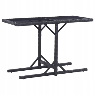 Záhradný stôl, stolík - Vidaxl záhradný stôl, čierny, 110 x 53 x 72 cm, SZ