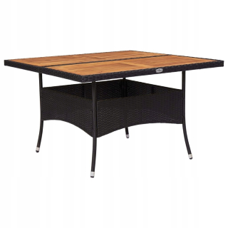 Záhradný stôl, stolík - Vidaxl Garden, Black, Polystan a Lite Dr