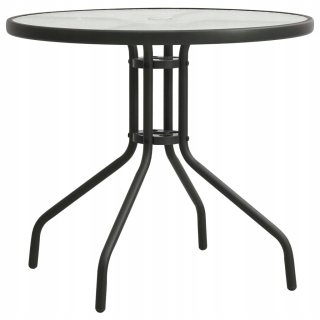 Záhradný stôl, stolík - Vidaxl Bistro Table, Anthracite, Ø80x71 cm, oceľ