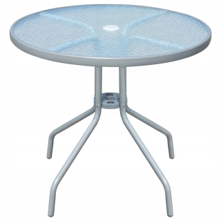 Záhradný stôl, stolík - Vidaxl Bistro Table, Gray, 80x71 cm, oceľ