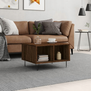 Balkonový, terasový stôl - VIDAXL COFINE TABLE, hnedý dub, 60x50x36,5 cm