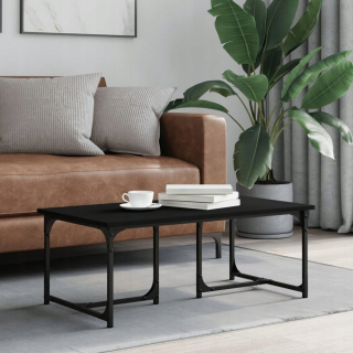 Balkonový, terasový stôl - Vidaxl konferenčný stolík, čierny, 90x50x35 cm, materiál na báze dreva