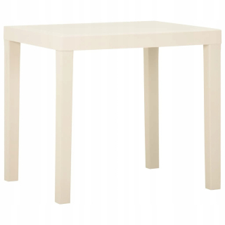 Záhradný stôl, stolík - Vidaxl záhradný stôl, biely, 79 x 65 x 72 cm, pl