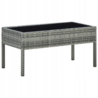 Záhradný stôl, stolík - Vidaxl Garden Table, Gray, 75x40x37 cm, Rattan