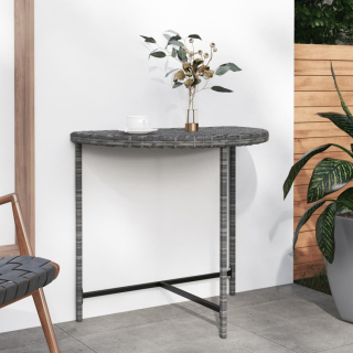 Záhradný stôl, stolík - Vidaxl Garden Table, Gray, 80x50x75 cm, Rattan