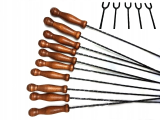 Grilovacie špajdle, ihly - Bonfire Forks NIDZ End 120 cm+10SZ Podpory
