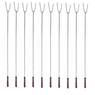 Grilovacie špajdle, ihly - Bonfire vidlice tyčinky tyčinky gril 125 cm-20ks