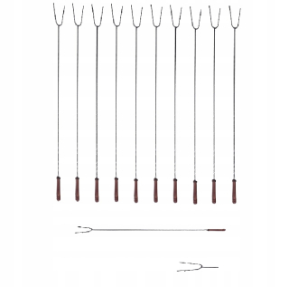Grilovacie špajdle, ihly - Bonfire Forks Sticks Sticks Grill 140 cm-15ks