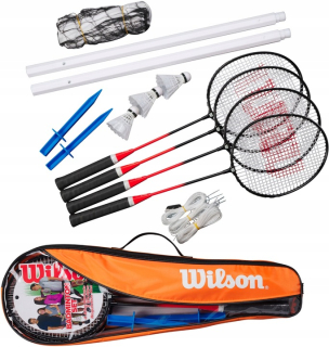 Badmington pre deti - WILSON BADMINTON SET 4 PC RAKETY SIEŤ