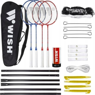 Badmington pre deti - Wish Alumtec 5566 Badminton Badminton Set + modré 4 počítače + okuliare 3