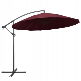 Záhradný slnečník - Závesný záhradný dáždnik Burgundsko, 3 m, kamenec