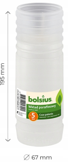 Príspevok parafínu Bolsius 5 dní 10 kusov