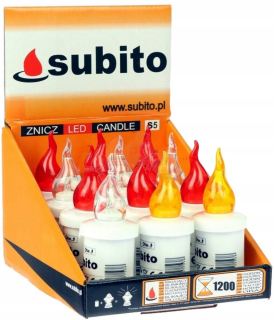 LED elektrické vložky Sviečka mix 30 dní 12 ks