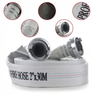 Bazénová hadica k čerpadlu - Vystužená sieťová požiarna hadica pre septik STORZ CONNECTORS 2 palce 52 mm 30 m W