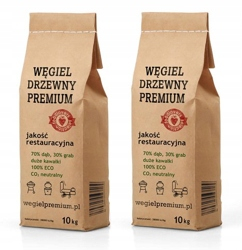 Brikety, uhlie na grilovanie - Prémiové uhlie z Bieszczady 20 kg