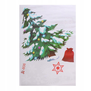 Veselé Vianoce Santa Claus PVC nálepka