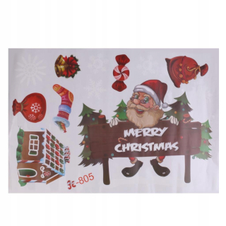 Šťastná dovolenka Santa Claus PVC Kalkomania