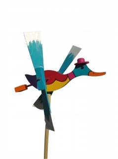 Záhradný veterný mlyn Duck Weirdo - ručná práca