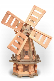 Záhradný veterný mlyn Drevený veterný mlyn 105 cm WK03