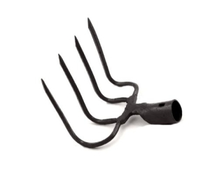 Záhradná lopata, rýľ - Broken Kopoc Forks, veno hnoja, lesk