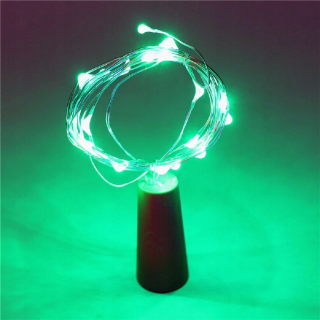 Svetelný stĺp do záhrady - Svetlá na fľaše na víno s korokom, 20 LED medené drôty Cork Lights Battery
