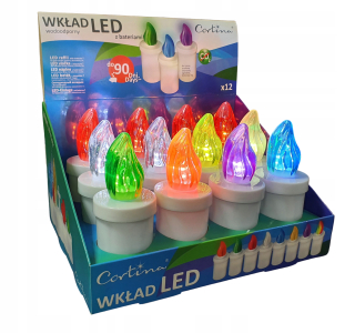 Elektrický hrob LED s batériami 12 ks