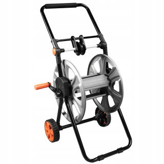 Bazénová hadica k čerpadlu - Vozík pre záhradnú hadicu, kov, až do 60 m hadice 1/2 ", s hadicovým sprievodcom