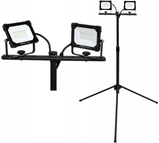 Záhradné halogény - Yato LED svetlomet s halogénom 2x20W stojanom IP65