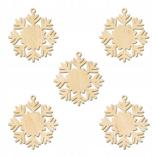 Vianočné prívesky Snowflake hviezdy 5 ks