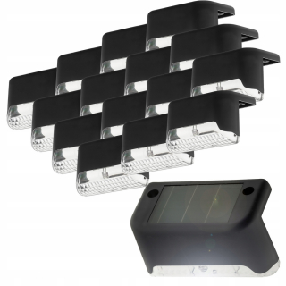 Solárna zapichovacia záhradná lampa - SET 16 ks LED schodisková lampa, solárna, vonkajšia vodotesná
