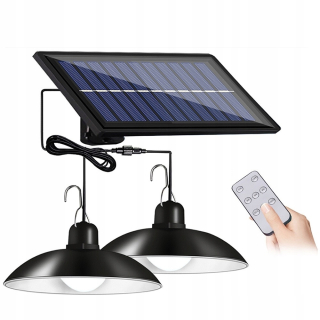 Uličná lampa - Solárny lampa LED visiace 2xirandolu+diaľkové ovládanie