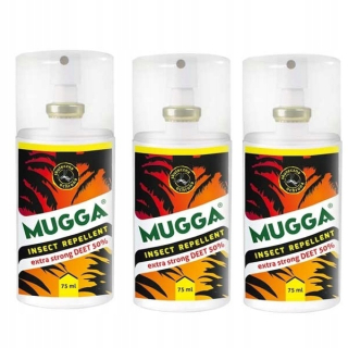 Repelent proti hmyzu - 3x mugga sprej 50% DEET