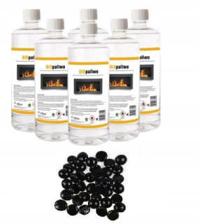 Bioetanol 6L Biopalel Set + čierne kamienky