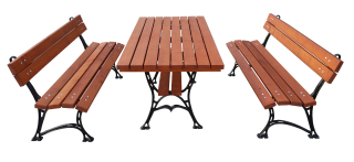 Záhradná lavica, lavička - Royal Set Garden Furniture odlieva nohy