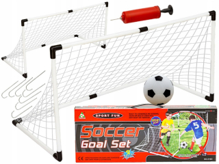 Športová hračka - Futbalová sada 2x brána 120x63 + guľa a pump