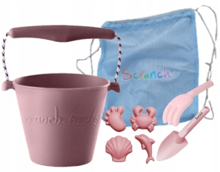 Hračka do pieskoviska - Scrunch Set pre vodu a piesok ružové + zadarmo