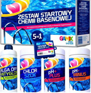Bazénová chémia - Štartovacia súprava chémie chémie chlór 5in1