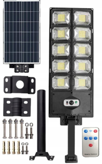 Záhradná fasádna lampa - VONKAJŠIA HALOGÉNOVÁ LED SOLARNÁ LAMPA S POHYBOVÝM A SÚMRAKOVÝM SNÍMAČOM 1000W
