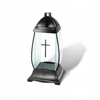 Sklenená sviečka strieborná priehľadná lampa