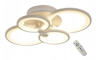 Záhradná závesná lampa - Zyrandole LED stropná lampa pre 76 W salón + diaľkové ovládanie